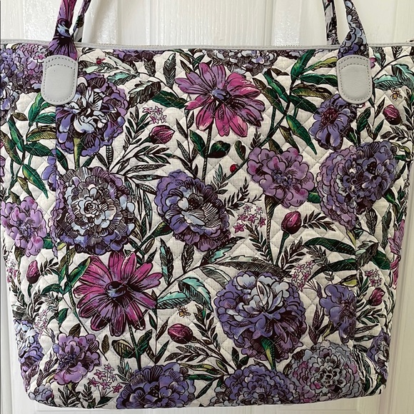 Vera Bradley Purple Floral Tote Bag - Picture 8 of 11